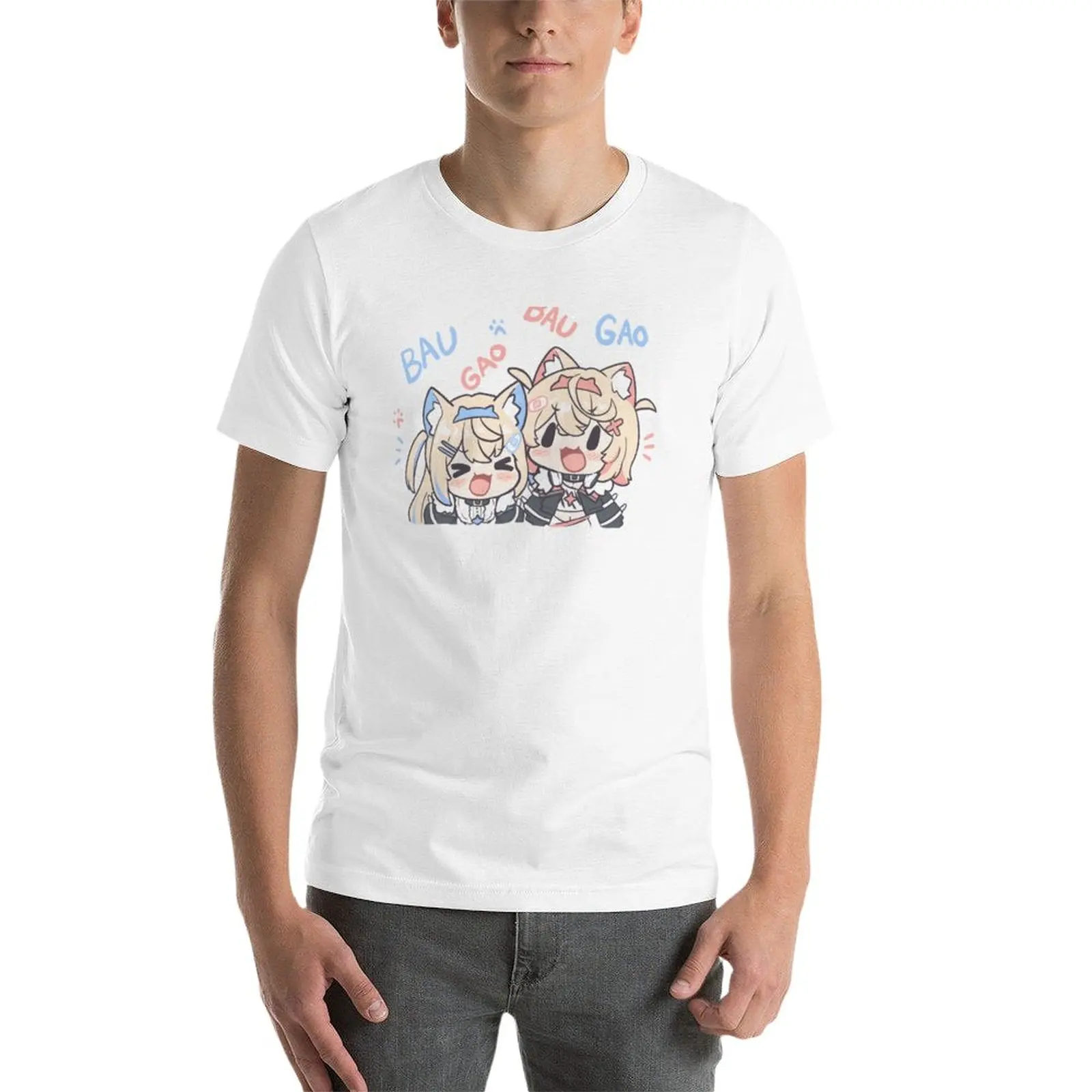 New FuwaMoco BAU GAO - HoloAdvent T-Shirt aesthetic clothes hippie clothes t shirt man funny t shirts for men