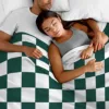 Classic and stylish checkerboard flannel blanket - perfect gift - suitable for all seasons, suitable for sofa, bed, office, camp 4