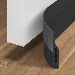 Enhanced Door Draft Blocker with Strong Adhesive and Noise - Reducing Weather Stripping (Black)