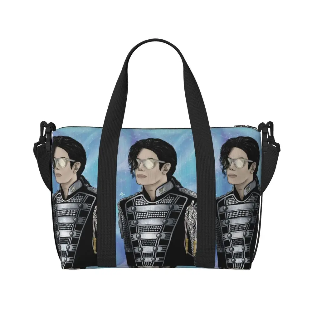 Michael Jackson Musicians Singers Dancers Beach Travel Bag Large Capacity Tote Bags for Sport Women Shopping Duffle Shoulder Bag