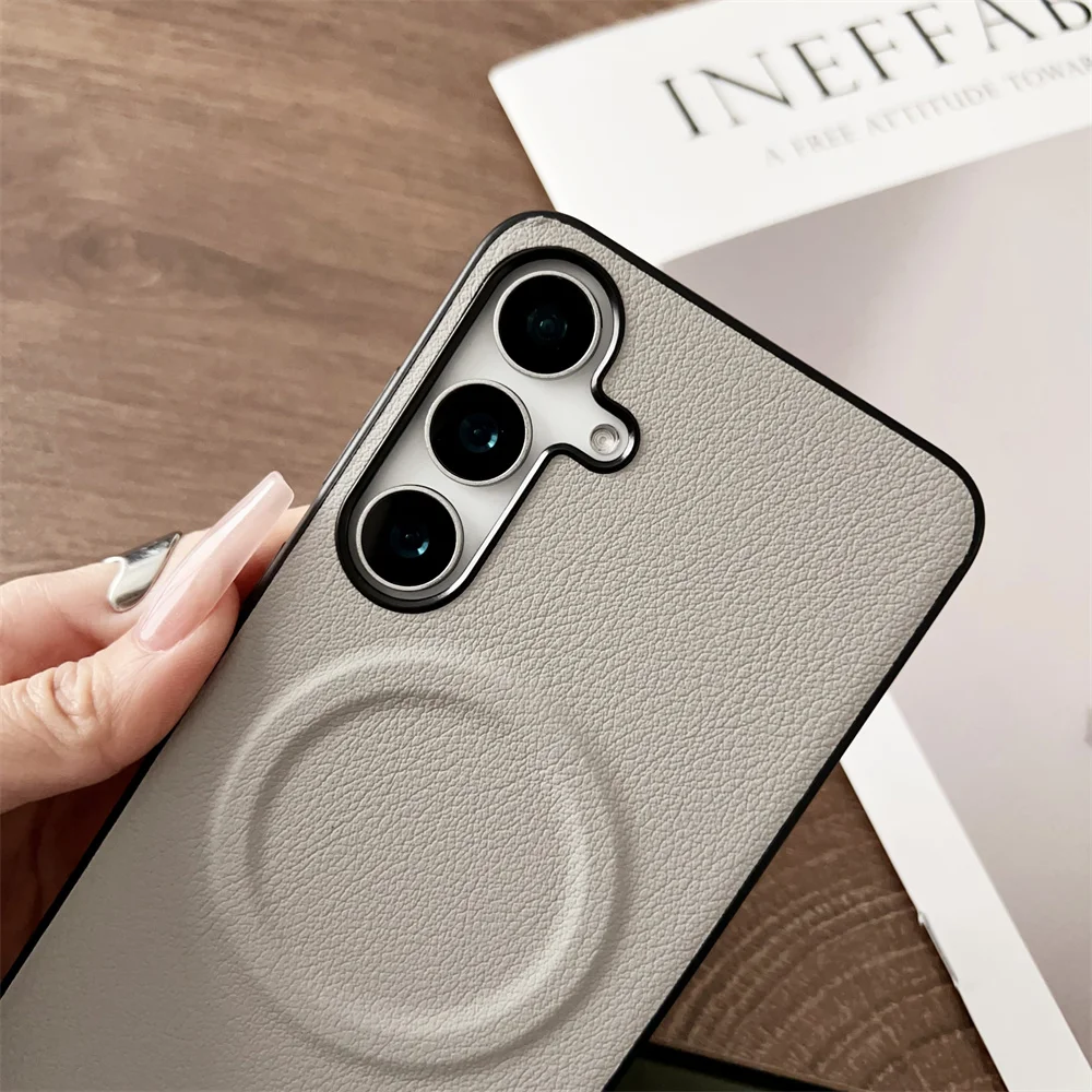 Luxury Magnetic Leather Case - Premium Shockproof PU Soft Cover