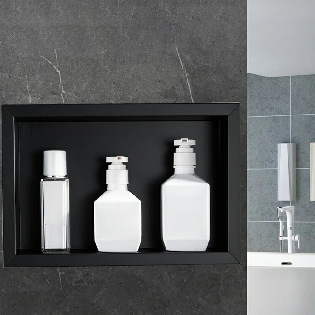 

Space Saving And Decorative Stainless Steel Recessed Shower Caddies Shelf Concealed Wall Niche