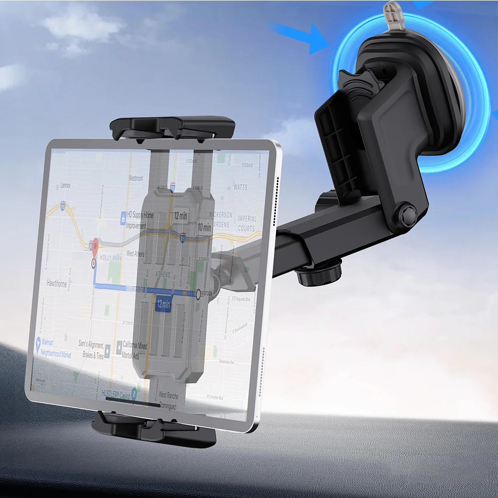 Auto-Armaturenbrett Windschutzscheiben-Tablethalterung Universelle Auto-Innenraum-Telefonhalterung für 4-13 Zoll iPad GPS-Navigation Sicheres Fahren – Detail 9