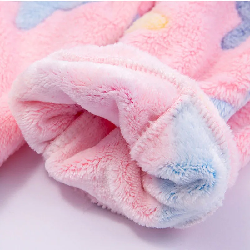 Kids Onesie Boys Girls Long Sleeve Flannel Pajamas Children Winter Cartoon Pyjama Baby Sleepwear 1-4 Years Sleeping Wear