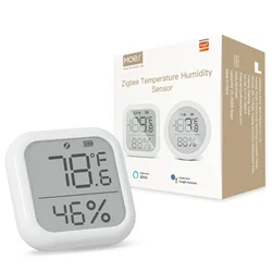 Smart Home Temperature and Humidity Sensor with LED Display (Square)