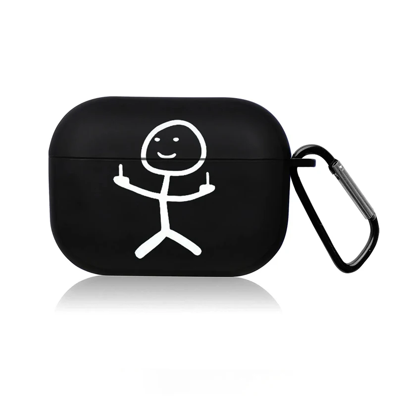 Creative Line Cute Black Earphone Case Image 4