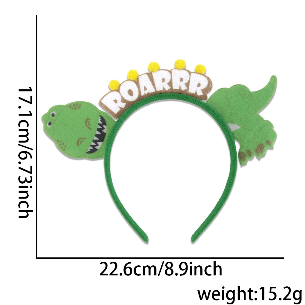 1Pcs Nette Cartoon Tier Dinosaurier Stirnband Für Frauen Mädchen Stirnband Geburtstag Party Kostüm Haar Zubehör DIY Foto Requisiten – Detail 7