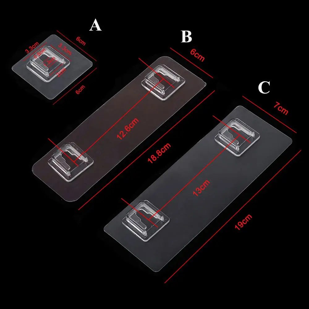 Strong Adhesive Home & Living Transparent Storage Hanger Traceless Hooks Fix Bathroom Shelf Wall Rack Seamless Adhesive Hook