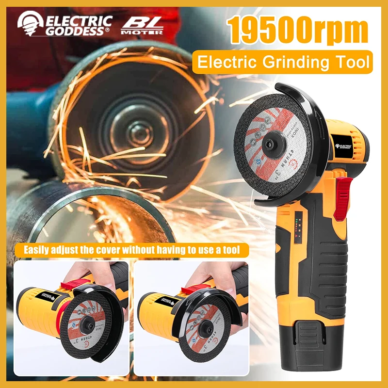 Electric Goddess 12V 19500rpm Cordless Mini Angle Grinder Charging Diamond Cutting and Grinding Machine Electric Tools