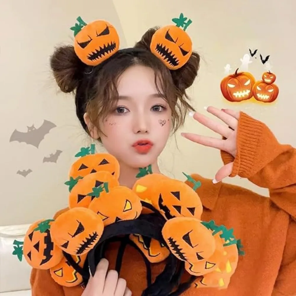 Cartoon Doll Hair Accessories Halloween Christmas Costume Demon Pumpkin Headband and Weird Headband Hair Accessories for Girls