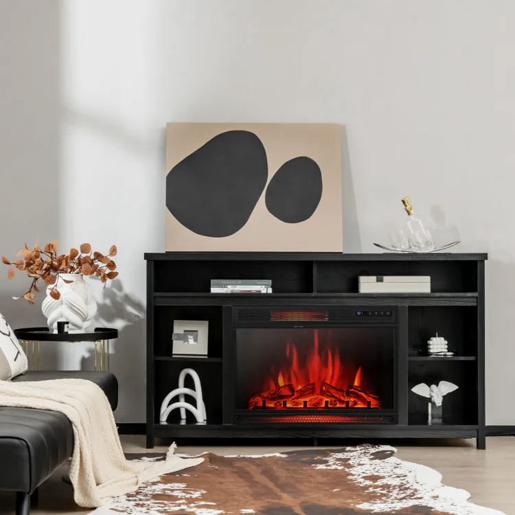 Soporte de TV con Chimenea Electrica Muebles para Sala Televisores Hasta 65