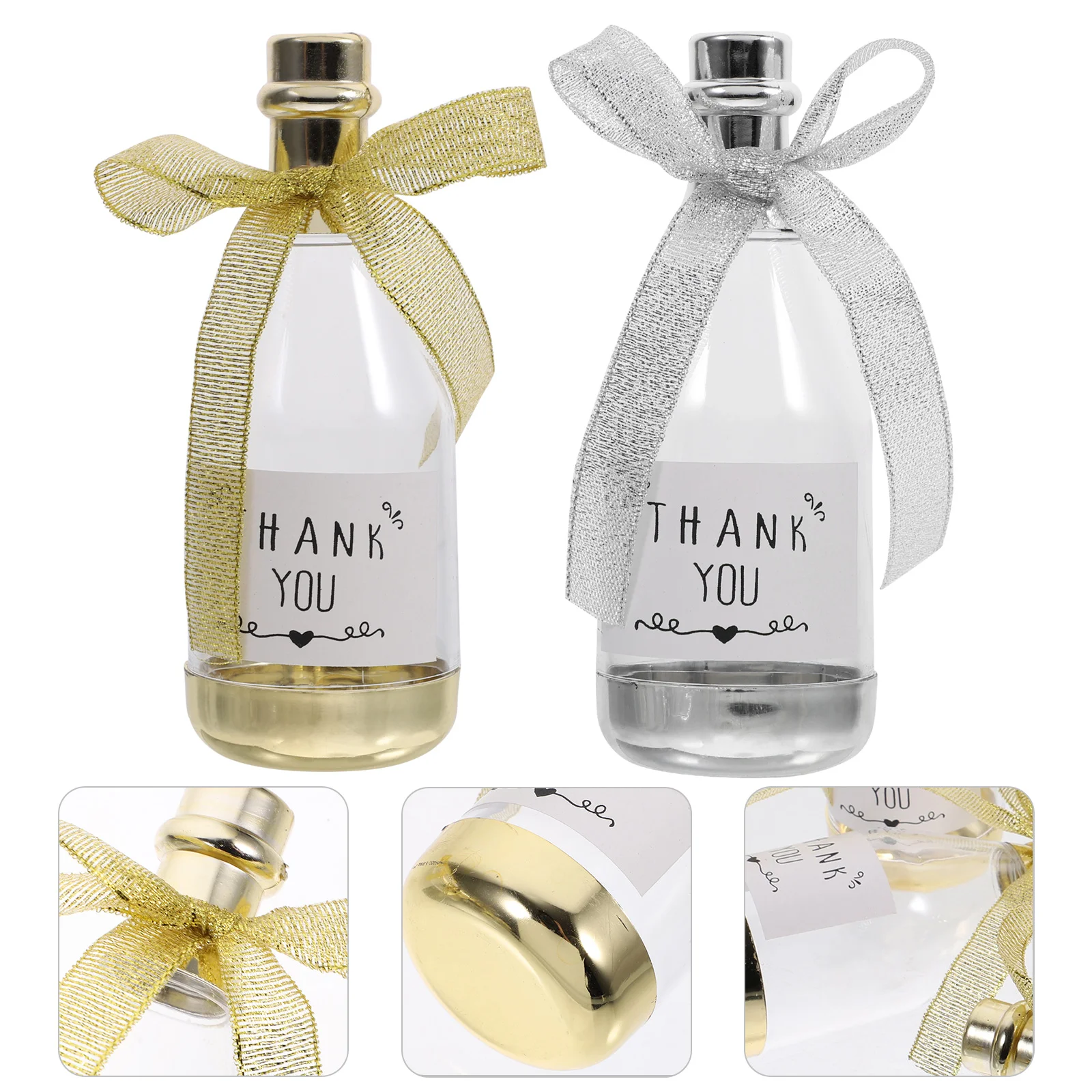 

12 Pcs Personalized Bottle Favor Boxes for Wedding Bulk with Ribbon Candy Party Favors