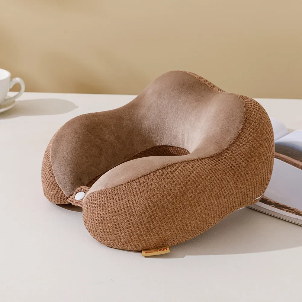 Neck Pillow U-shaped Pillow Memory Foam Slow Rebound Lunch Break Neck Pillow Airplane Travel Neck Mesh Hump Car Throw