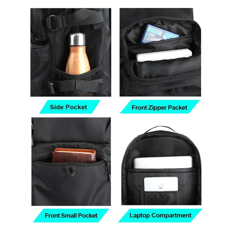 여행 배낭 패션 라이트 무게추, 넓은 공간, 15.6 인치 노트북 가방, 야외 방수 학교 가방