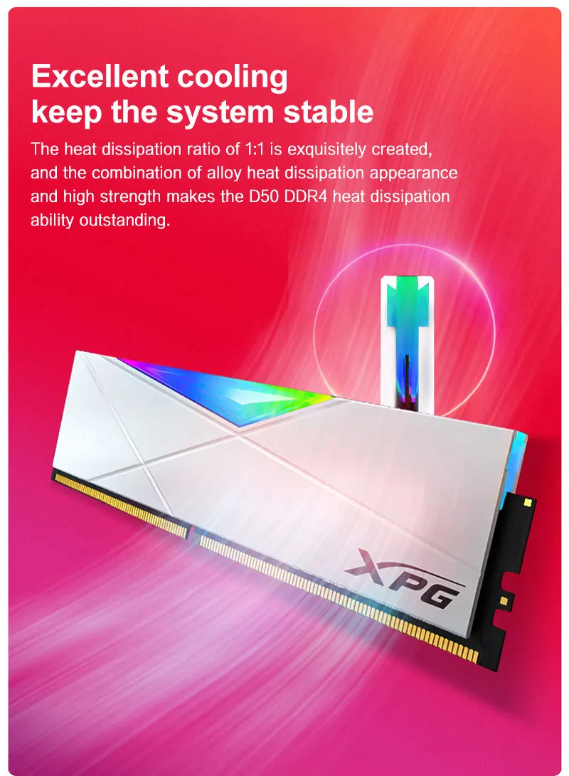 ADATA XPG SPECTRIX D50 DDR4 RGB Memory 3600MHz 8GBX2 16GBX2