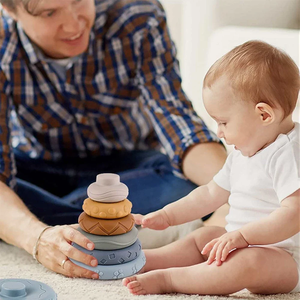 Baby Montessori Sensorisches Intellektuelles Entwicklungsset Entwicklung der Feinmotorik Koala Kaninchen Stapelturm Lernspielzeug – Detail 7
