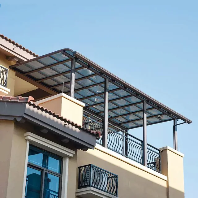 Abri de garage extérieur préfabriqué, abri de voiture, port de voiture, auvent d'entrepôt, bâtiment de jardin, toit en métal rapDuty pour le balcon 6