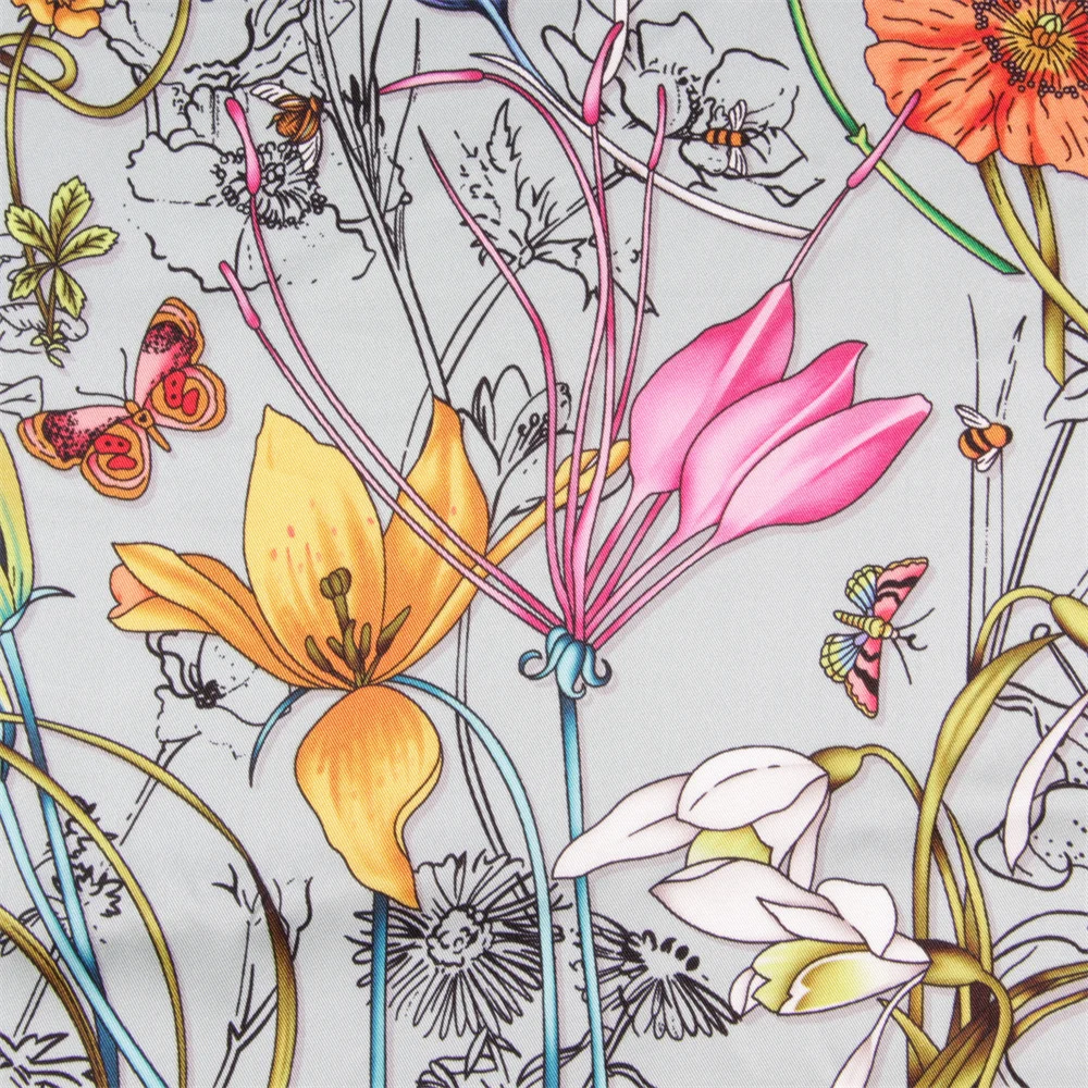 Printed Silk Square Scarf 3