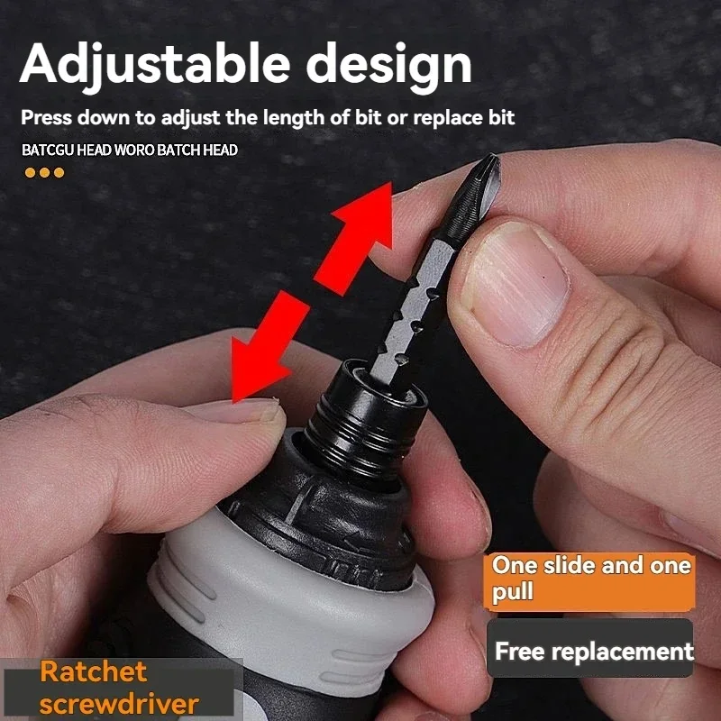 Compact High-Hardness Ratchet Screwdriver Set - Labor-Saving & Multi-Functional