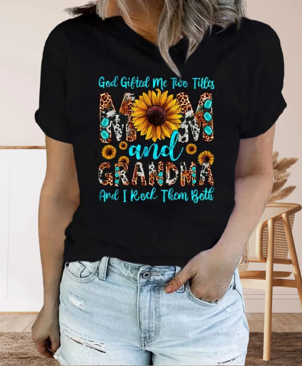 

Футболка Y2k женская с коротким рукавом, свободная повседневная Уличная рубашка с принтом мамы и бабушки, с круглым вырезом и коротким рукавом, в стиле Харадзюку