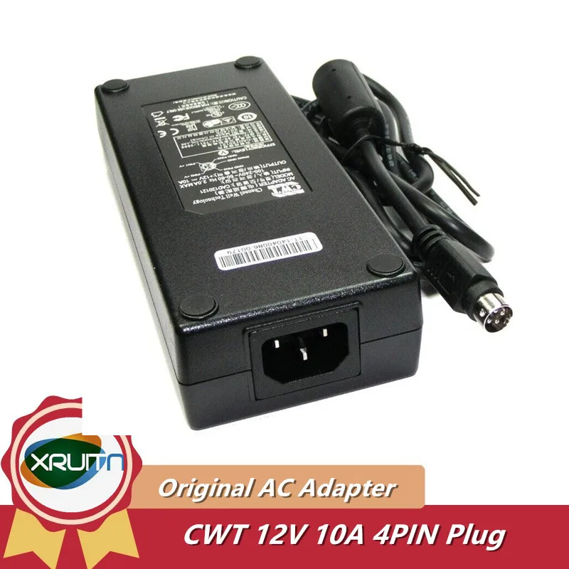 Genuine CWT 12V 10A 120W AC Adapter for QNAP TS-409  TS-410 TS-412 Turbo Synology DiskStation DS410 DS418 NAS Power Supply