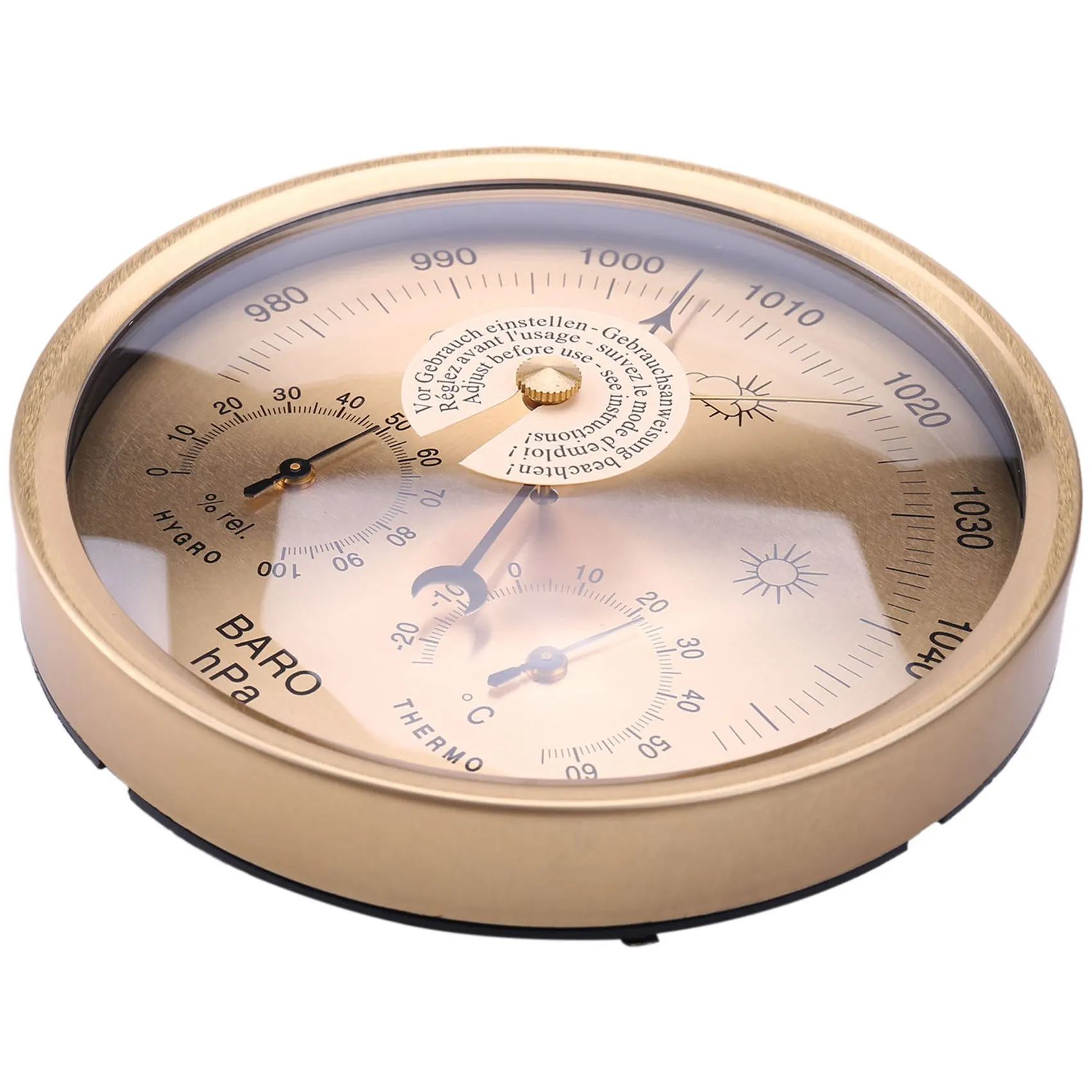 Deluxe Wall-Mounted Weather Station with Barometer, Thermometer, and Hygrometer