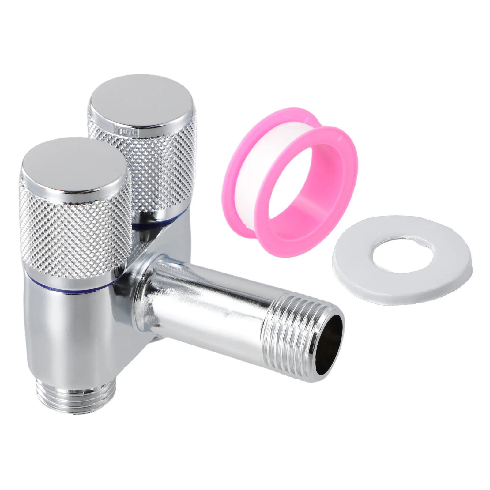 Toilet Bidet Sprayer Triangle Valve 1 In Two Double Control Faucet G1/2 Metal Handle Toilet Washing Machine Tool 3