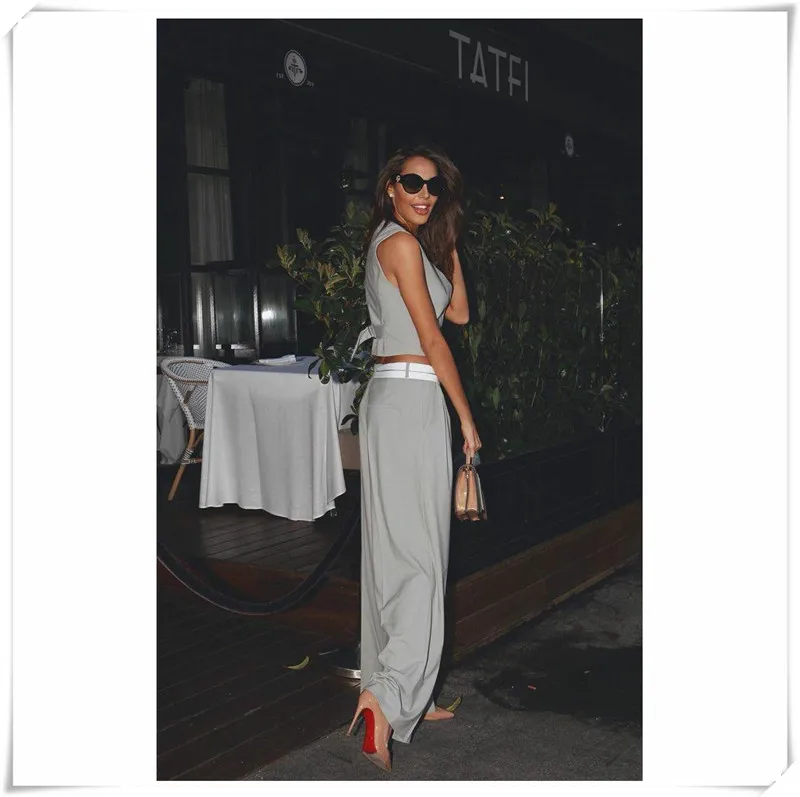 Solid Gray Spring Ladies Vest Collection