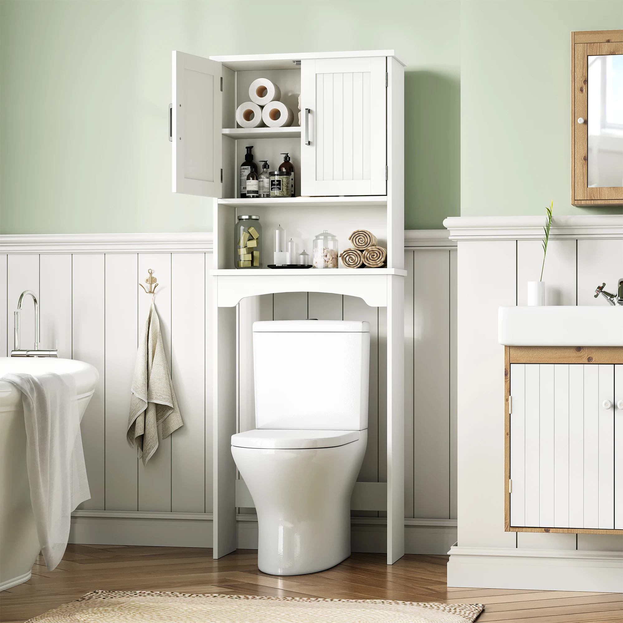 Over‑Toilet Storage Cabinet with Doors 2
