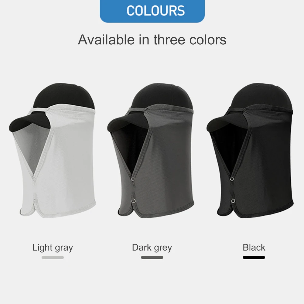 Polyester Sun Protection Hat Visor Quick Drying Face Neck Cover