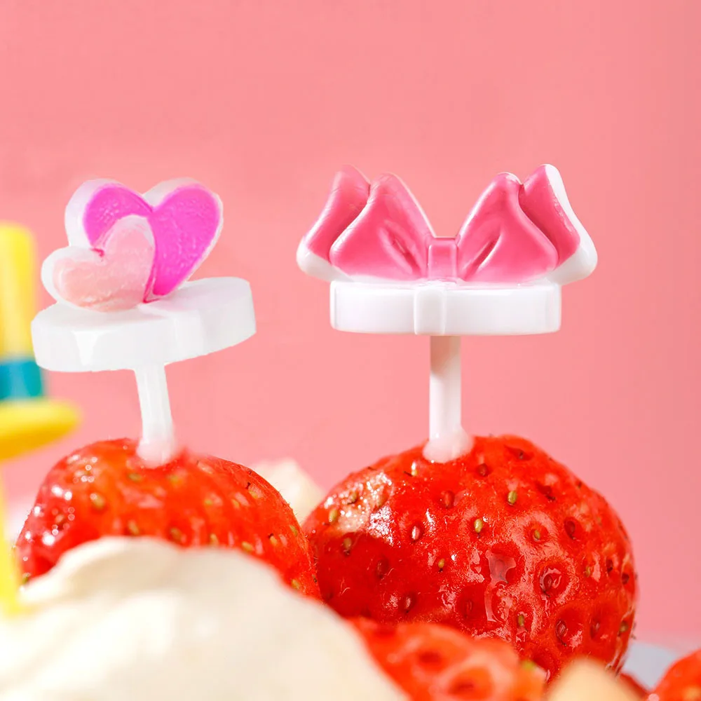 

8PCS/Set Fruit Fork Mini Cartoon Children Snack Cake Dessert Pick Toothpick Bento Lunches Party Decoration Bento Box Accessories