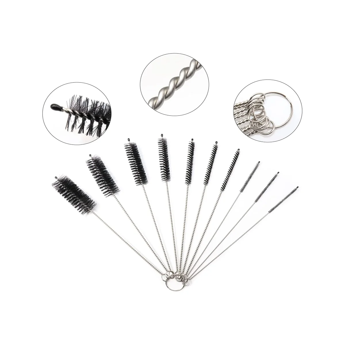 

Bottle Brush for Sodastream Cleaning Brush Set Of 12 Nylon Tube Brush Straw Brush Bottle Cleaning Set Bottle Brush