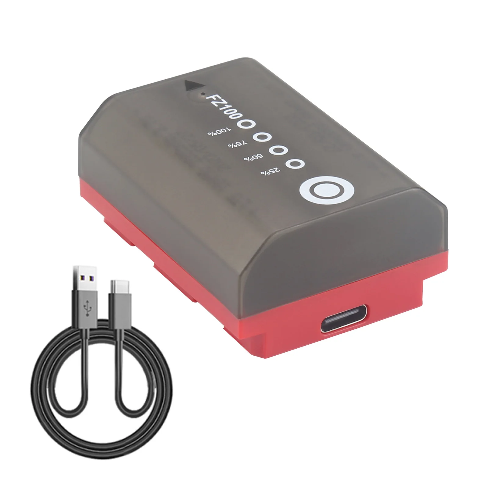 Batteria NEEWER NP-FZ100 2400mAh Per Fotocamere Sony - Con Cavo USB-C | Compatibile Con A7III, A7IV, ZV-E1, FX3