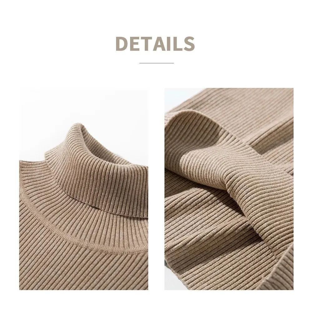 Sf00b2bdbe83c4aadaaf318f017265d4fF Basic Mock Neck Ribbed Sweaters for Women Cute Sexy Knitted Autumn Winter Warm Fitted Fashion Pullover Sweater Mallzona