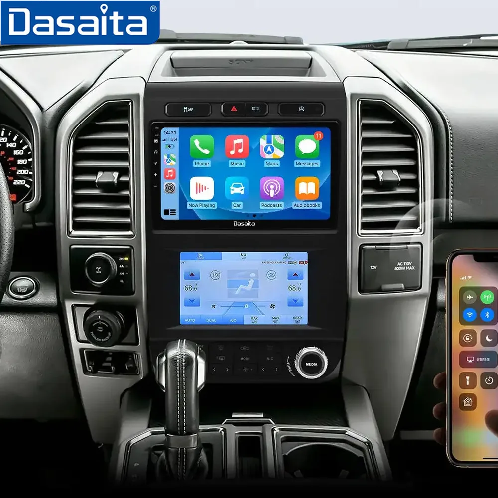

Dasaita for Ford F150 2015 2016 2017 2018 Qualcomm 665 9" QLED Screen 8G+256G Carplay Android Auto Radio Android12 Car Stereo