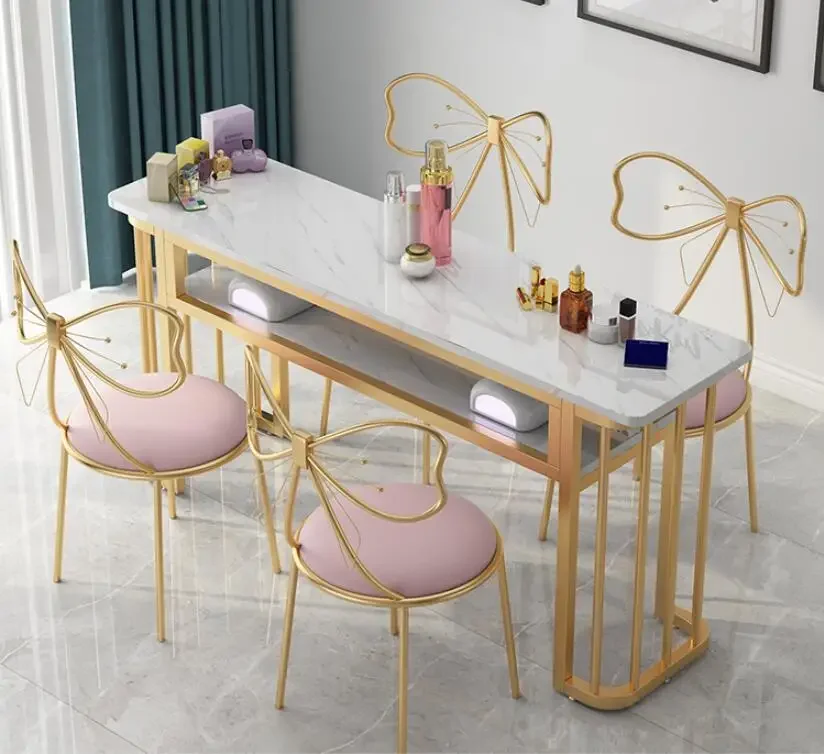 Manicure table and chair set net Red North European and American nail table simple economic single small double manicure table