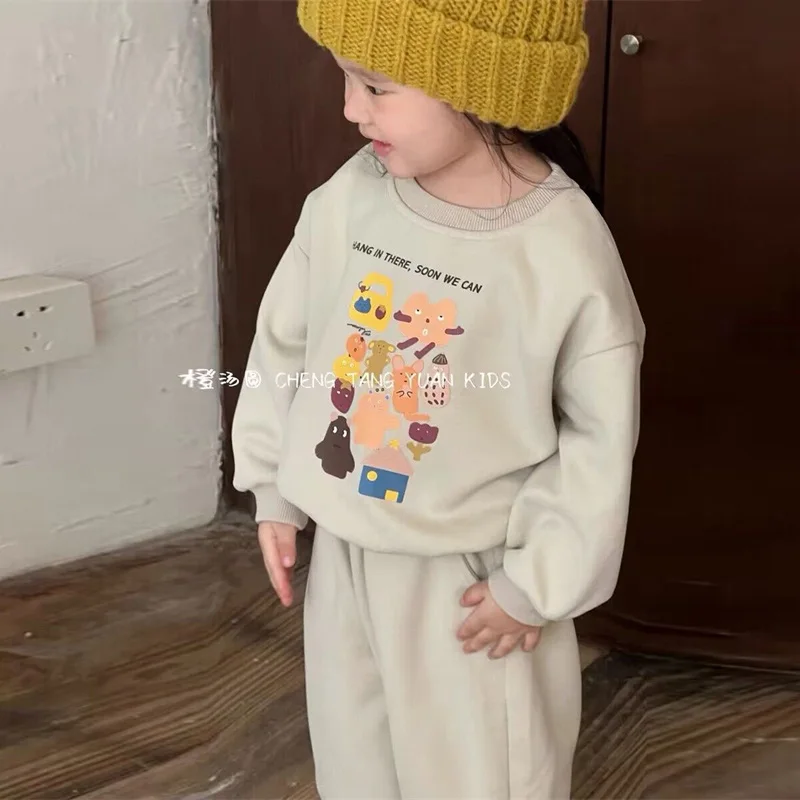 Children Clothing Suits Kindergarten Autumn Spring Sets Baby Boys Girls Sports Print Sweatshirts + Sweatpants 2Pcs Outfits