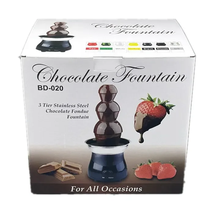 Widely popular Home Use Spraying Machine Mini Chocolate Fountain With Tray