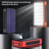 Solar Power Bank 50000mAh Aluminum Alloy USB Portable Charger Battery Pack with LED Light for Outdoor Camping Emergency 1