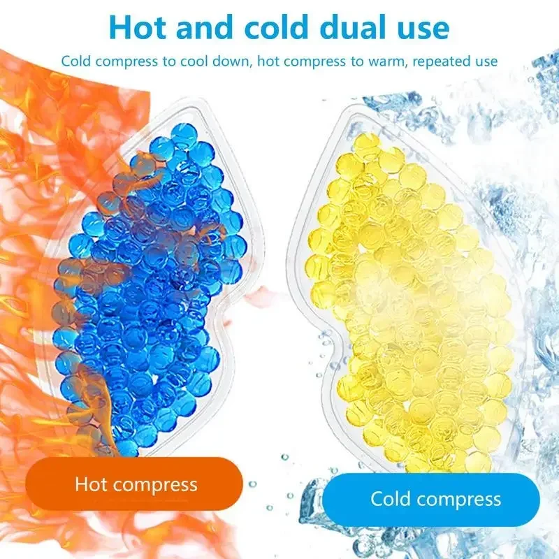 2pcs Reusable Facial Lip Eye Ice Pack Cold & Hot Compress For Injuries Pain Relief  Gel Beads for Daily Skincare Skin Care Tools