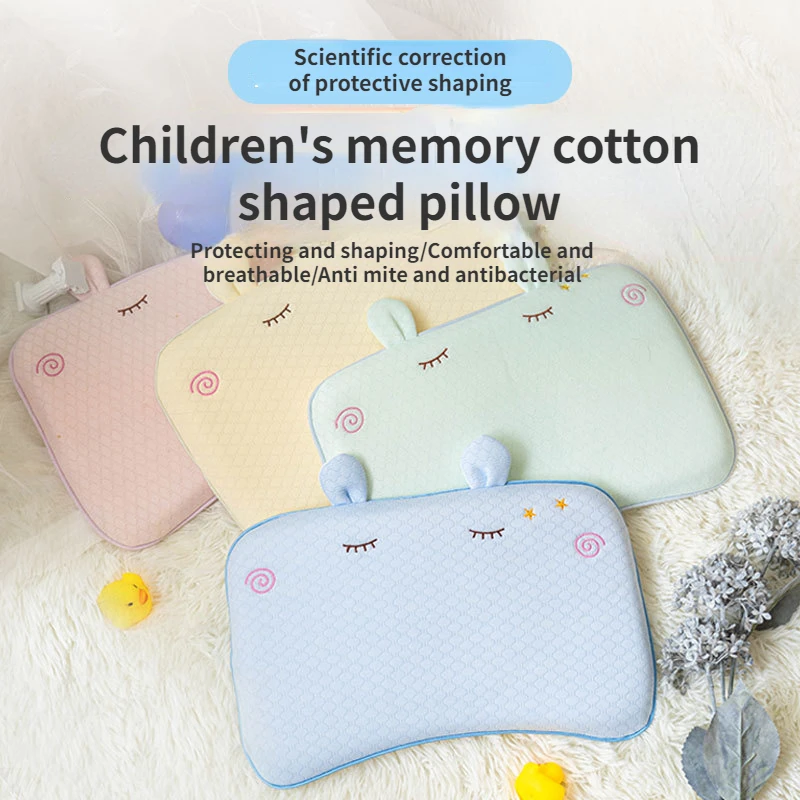 

0-3 Year Old Children's Pillow Breathable Latex Baby Memory Cotton Shaped Pillow Bamboo Fiber Pillowcase