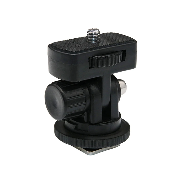 Plastic Hot Cold Shoe Base Mount Adjustable Lockable 1/4 Screw Adapter for DLSR Camera Cage Rig Monitor Flash Fill Light Bracket