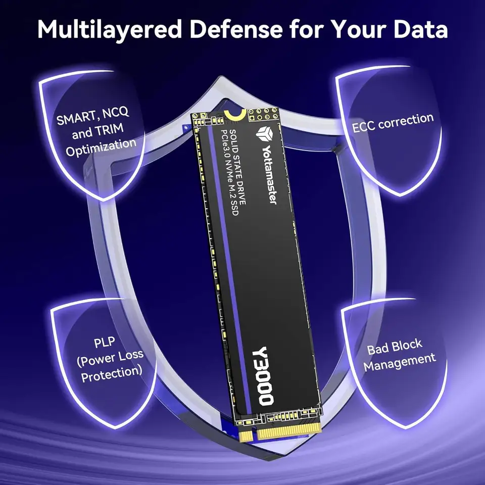 Yottamaster Y3000 NVMe M.2 SSD 1TB　② Yottamaster Y3000 2TB 1TB 512GB 256GB M.2 2280 NVMe Internal Solid