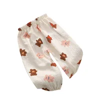 1-5 Years Summer Kids Anti Mosquito Pants for Boys and Girls Baby Casual Crops Breathable Sports Pants for Children 5