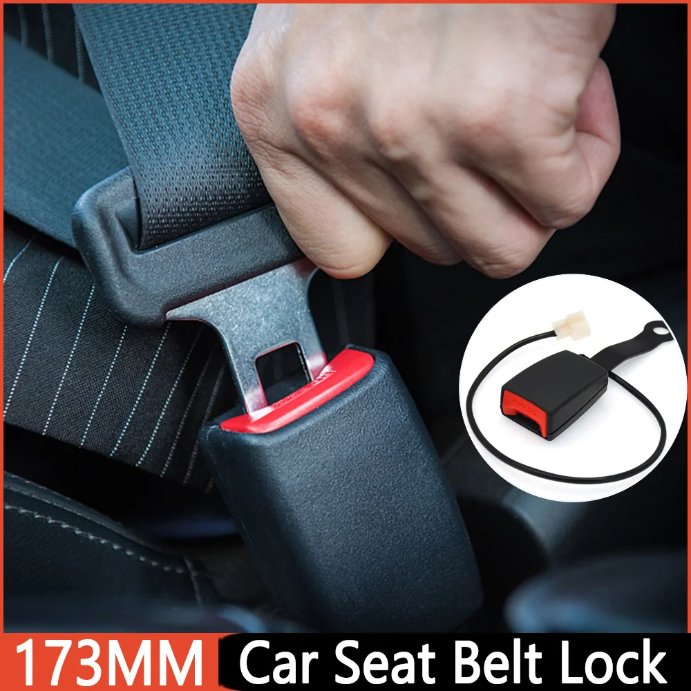Universal 173mm Auto Sitz Gürtel Cam Lock Auto Sicherheit Seatbelt Locking  Schnalle Polsterung Buchse Stecker Stecker mit Warnung Kabel - AliExpress