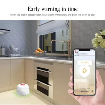 TUYA WiFi Water Detector Leak Flood Alarm Sensor Security Protection Smart Home Works With Smart Life APP Remote Monitoring 1