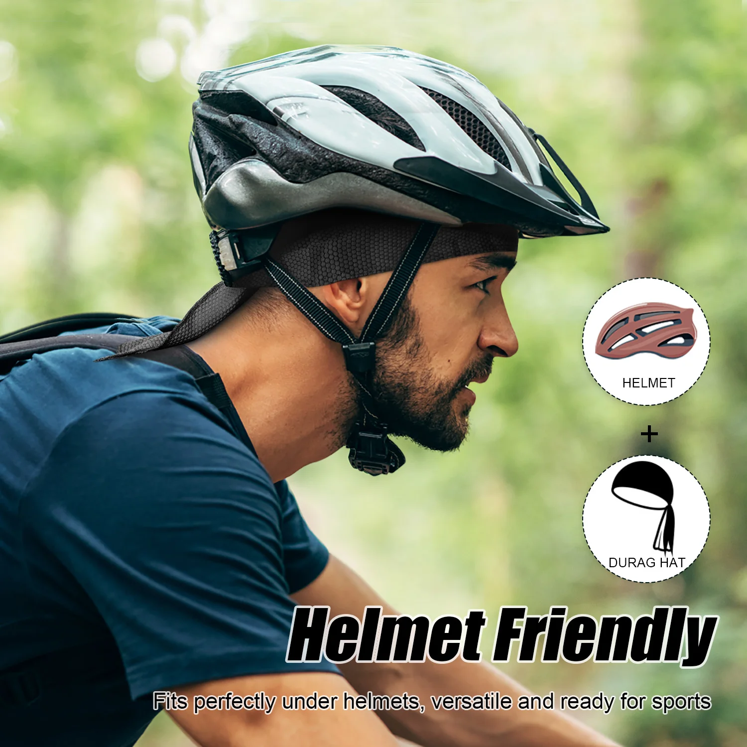 Summer Quick-dry Cyling Caps Breathable Bandana Hats Sun Protection Running Beanies Pirate Hat Sports Hiking Bicycle Head Scarf 2