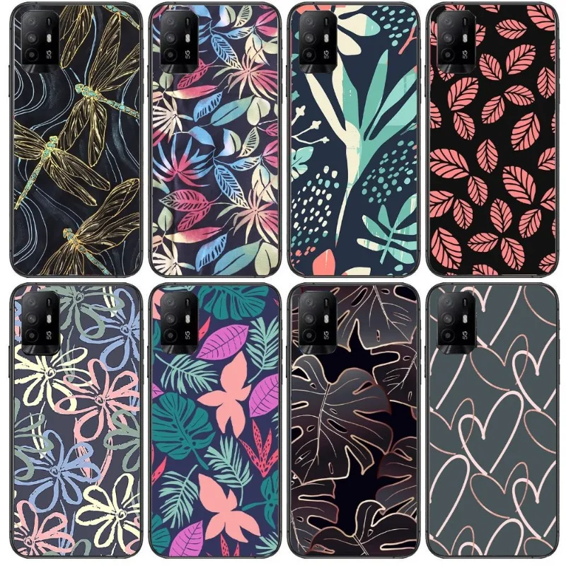 Flowers Leaves Phone Case For Realme Gt 2 9i 8i 7i Pro X50 X2 C35 C21