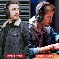 Oneodio 110h Wireless Bluetooth 5.2 Headset + Wired Gaming Headphones 2 in 1 With Microphone For PC PS4 Skype Type C Headphones - Image 4