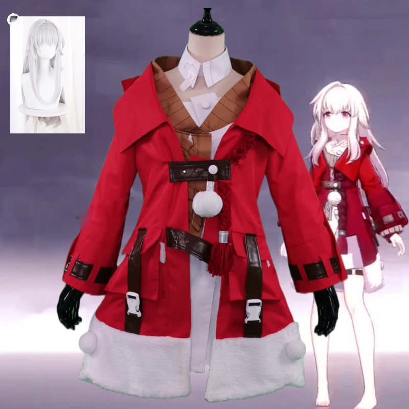 

Clara Cosplay Wig Costume Game Honkai Star Rail Cosplay Wigs Clara Red Suit Long Hair Halloween Party Role Play 2023 New